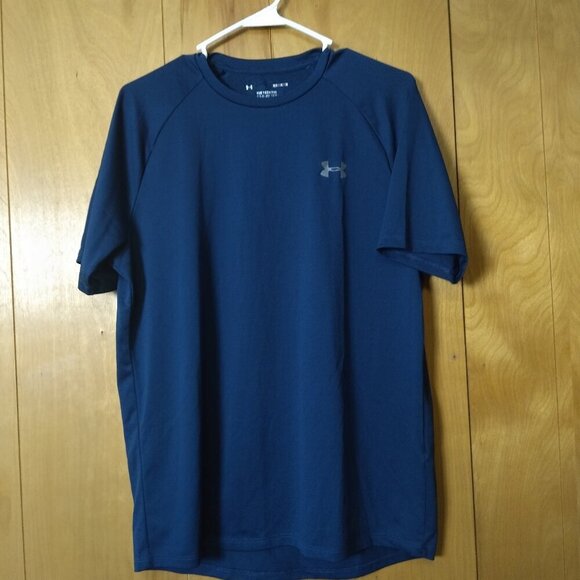 Under Armour Men's The Tech Tee Medium Navy Short Sleeve Pullover T-Shirt - Picture 1 of 4